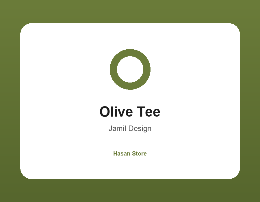 Olive tee design