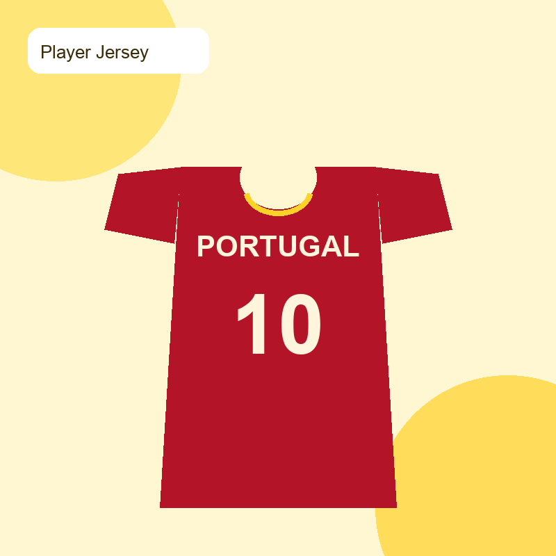 Portugal Home Jersey 10